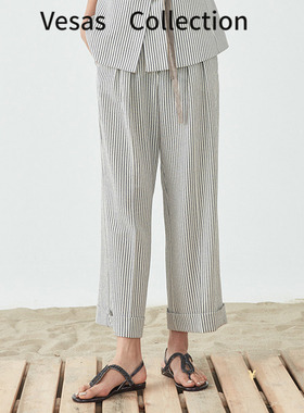 vesas collection T1270 度假系列海军风 直筒裤