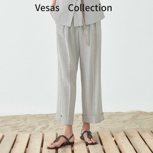 直筒裤 vesas 度假系列海军风 T1270 collection