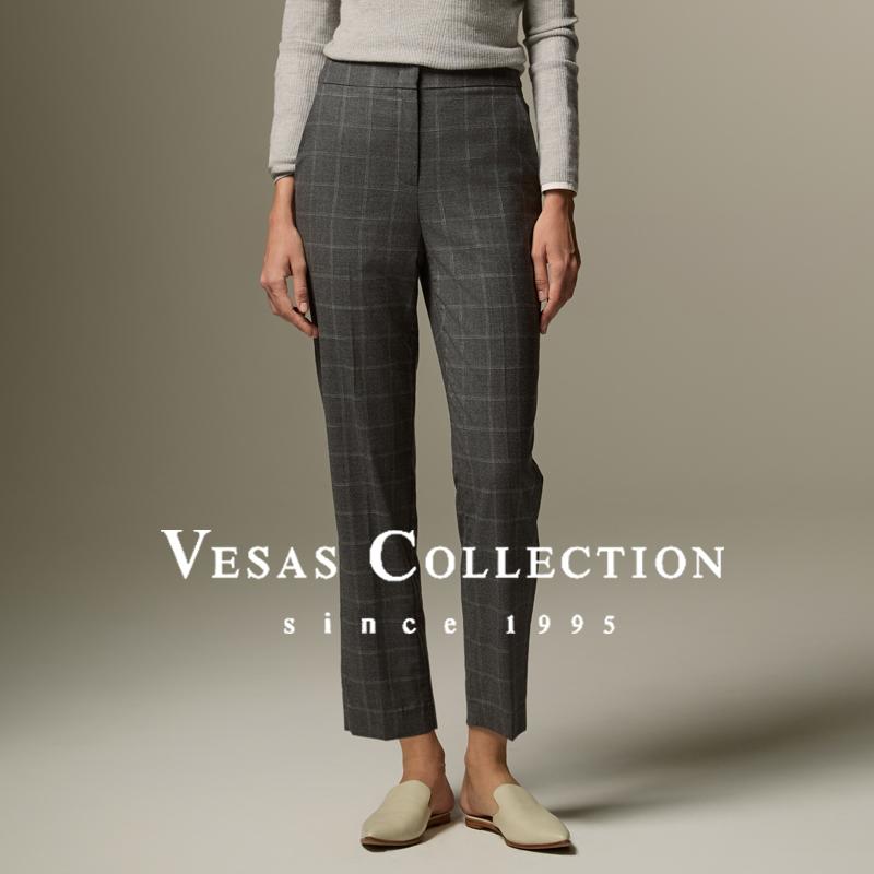 6116灰色格纹男士套装西服裤子