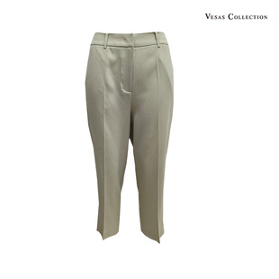 复古通勤百搭裤 压褶宽松西服裤 子 夏新轻商务直筒裤 唯尚女装