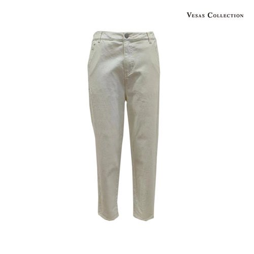 vesas唯尚女装棉质渐变灰色阔腿牛仔裤夏季新款设计感 高腰直筒