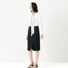 Vesas Collection 唯尚女装 内搭长袖设计感飘带衬衫VS211B085812