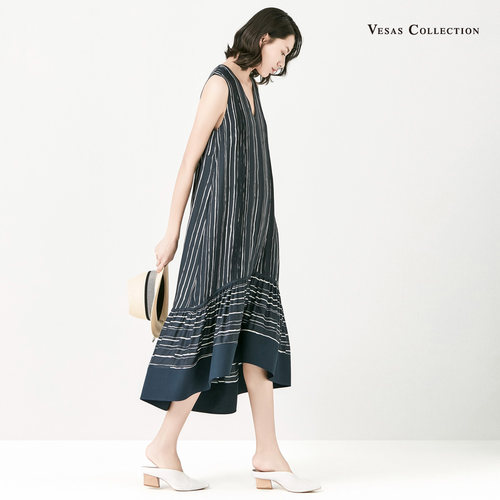 Vesas Collection 唯尚女装 休闲长裙高级感女裙子 夏新款连衣裙