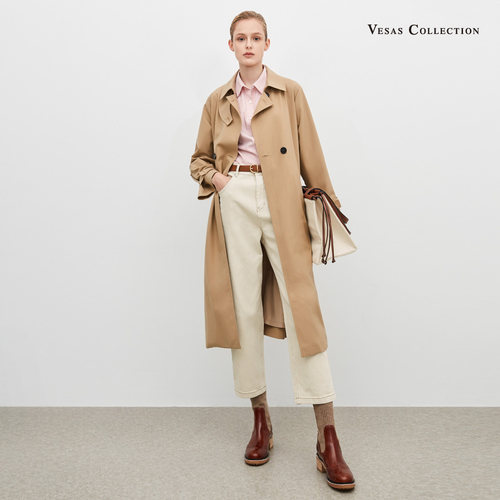 vesas collection 唯尚女装专柜正品风衣挚爱轻盈感中长款  外套