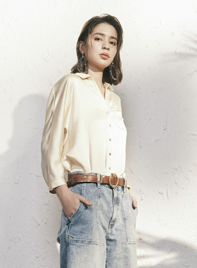 VESAS COLLLTION B0902 百搭 长袖桑蚕丝女士衬衫