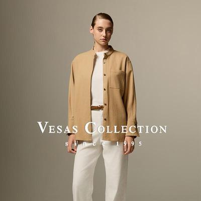 冬季新款简约时尚卡其色毛呢衬衫