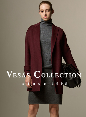 Vesas Collection C1297经典大衣嵿配硬货羊毛大衣外套