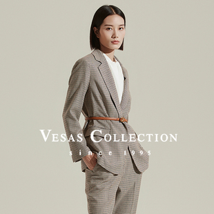 英伦复古格纹修身 J1108 羊毛西装 同款 Vesas T1470 Collection