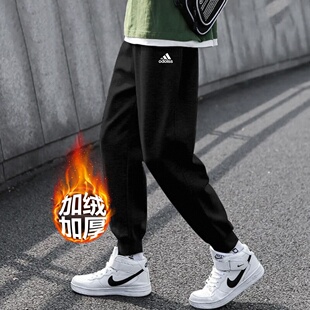 秋冬加绒束脚裤 运动长裤 男士 百搭休闲裤 宽松卫裤 一折特卖官方正品