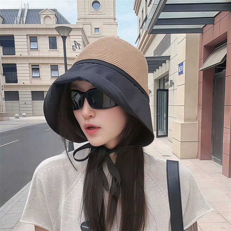 大檐防晒可折叠显脸小渔夫帽女