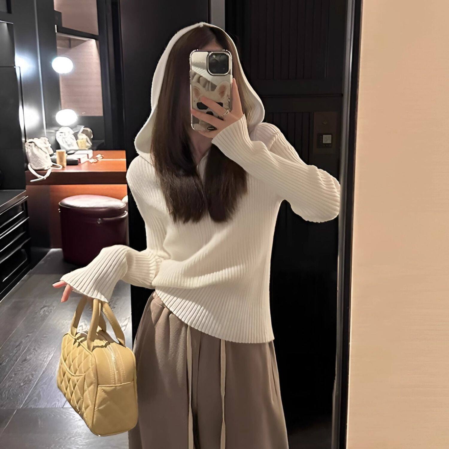 纯欲风长袖百搭针织毛衣