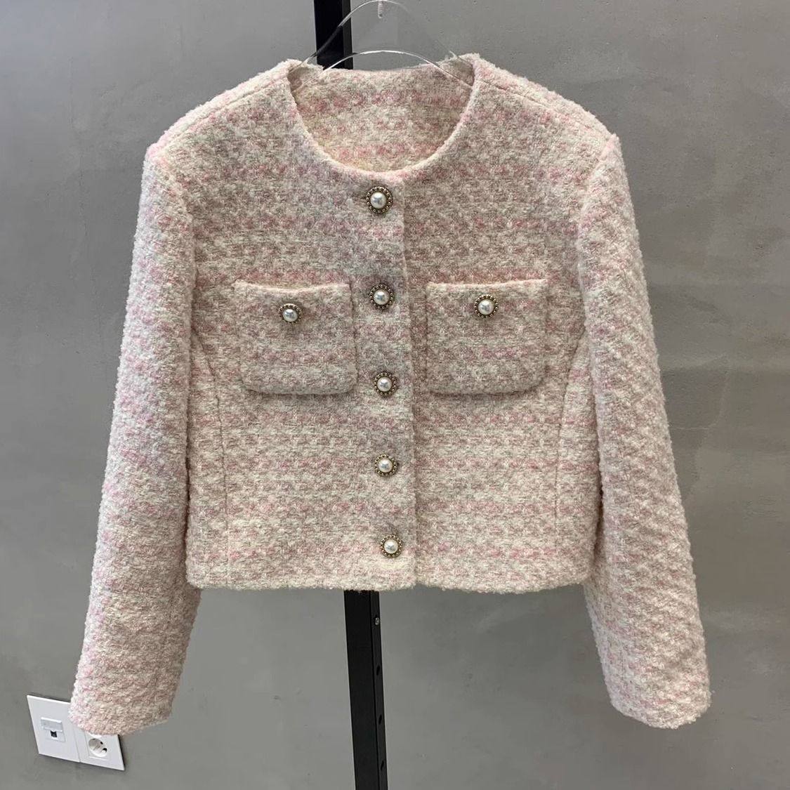 小香风编织外套女春秋季2