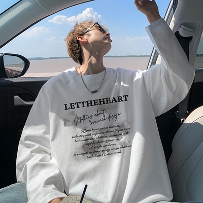 大码卫衣白色内搭上衣男生打底衫