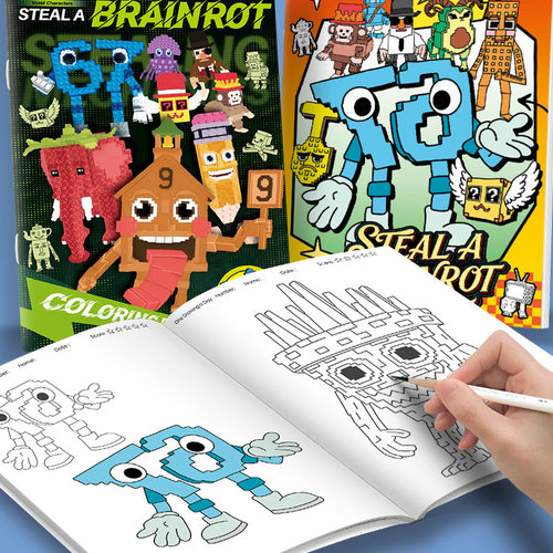 steal a brainrot jandel图画本窃取脑腐动漫线稿窃取脑腐描摹本