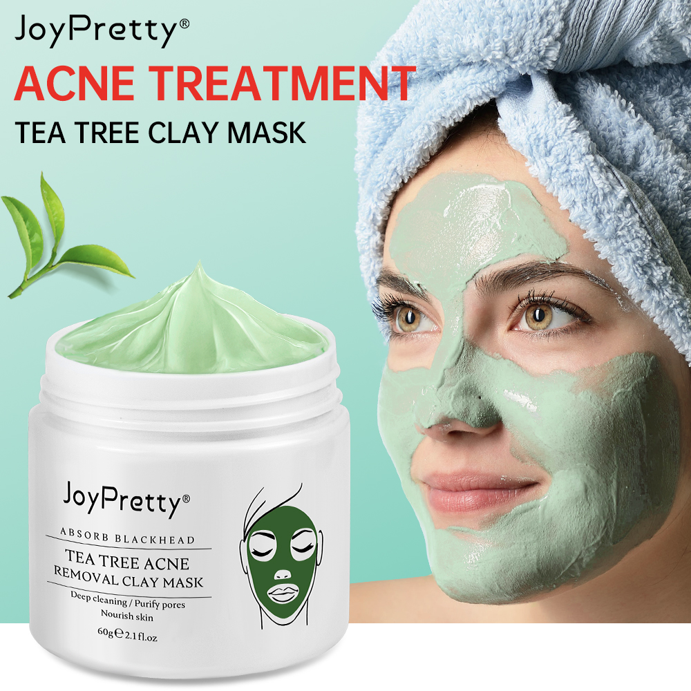 Acne Treatment Facial Mask Natural Tea Tree Pore Cleaning Bl 美容护肤/美体/精油 贴片面膜 原图主图