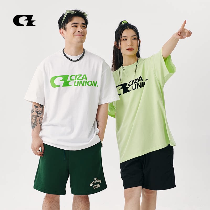 ciza潮牌短袖男女中性简约t恤图片