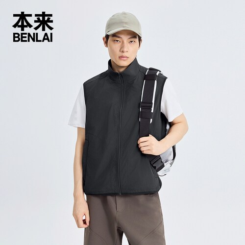 本来BENLAI男士防泼水蓄热保暖双面穿马甲外套秋季新款BRL150005