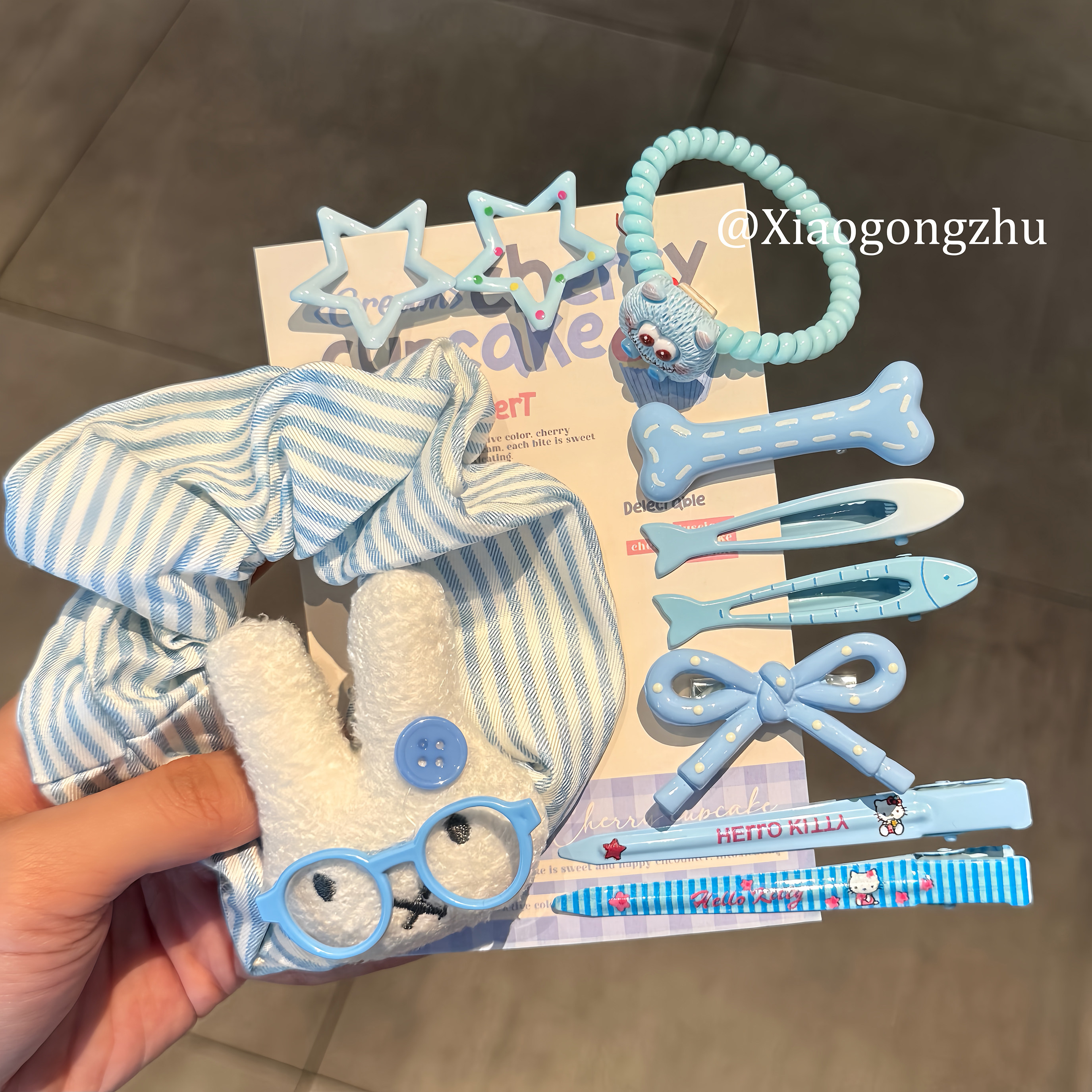 治愈蓝组合小鱼套装发饰