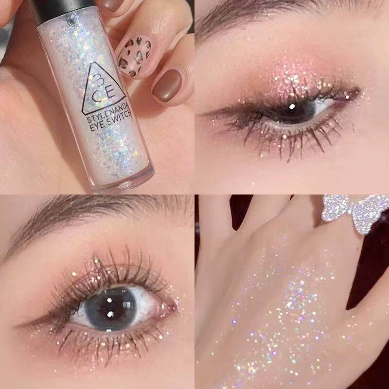 韩国3CE液体眼影一滴泪人鱼姬色超闪珠光大亮片卧蚕提亮细闪