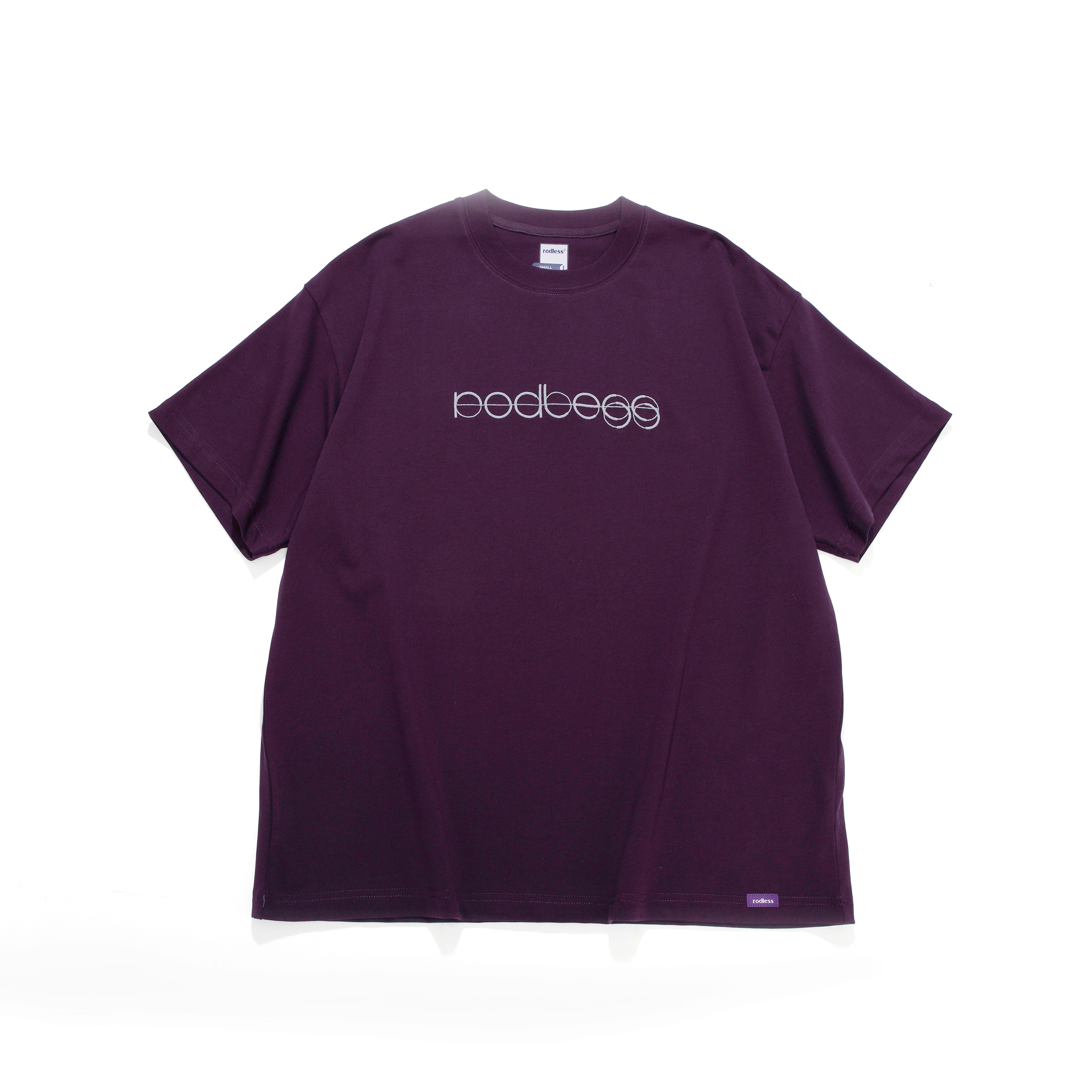 rodless25夏季趣味刺绣短袖宽松logo重磅330gT恤百搭国潮牌情侣