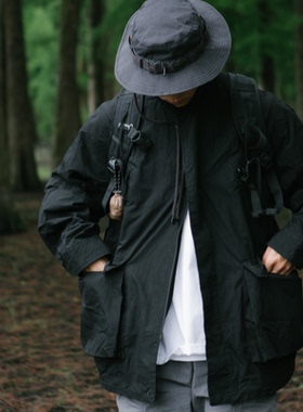rodless 双面穿机能风户外猎装夹克户外百搭潮牌男日系翻领外套