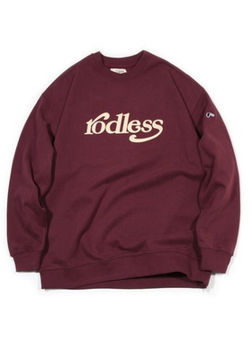 rodless重磅480g立体发泡花体圆领卫衣 秋冬印花加绒纯棉宽松加厚