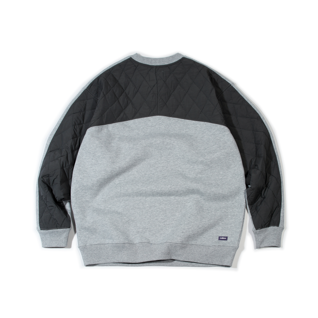 拼接RODLESS间棉圆领卫衣套头