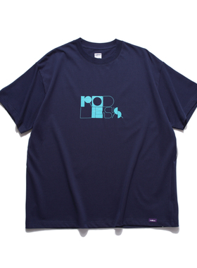 rodless24夏季趣味文字短袖宽松logo重磅330gT恤百搭国潮牌情侣