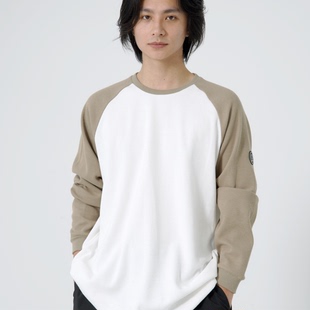 長袖 T恤男女落肩潮牌情侶上衣 華夫格335g重磅插肩袖 rodless秋季