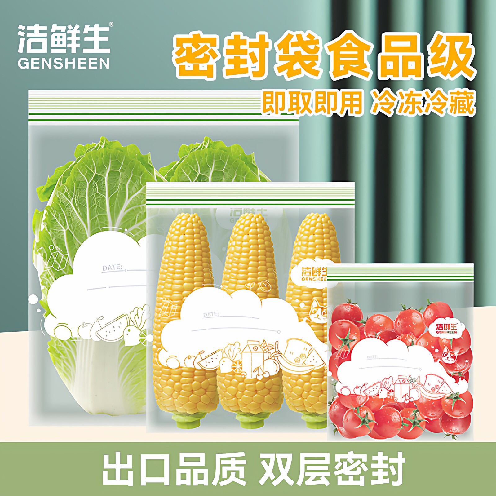 加厚食品级自封家用冷冻