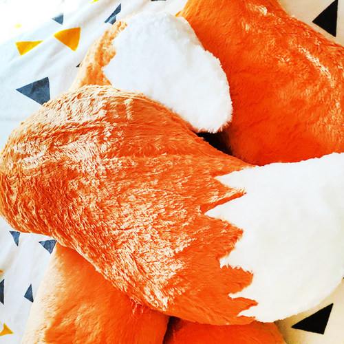 furry兽人狐狸尾巴抱枕二次元