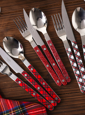 Sabre Paris牛排刀叉套装西餐餐具刀叉勺三件套高端圣诞节西餐具