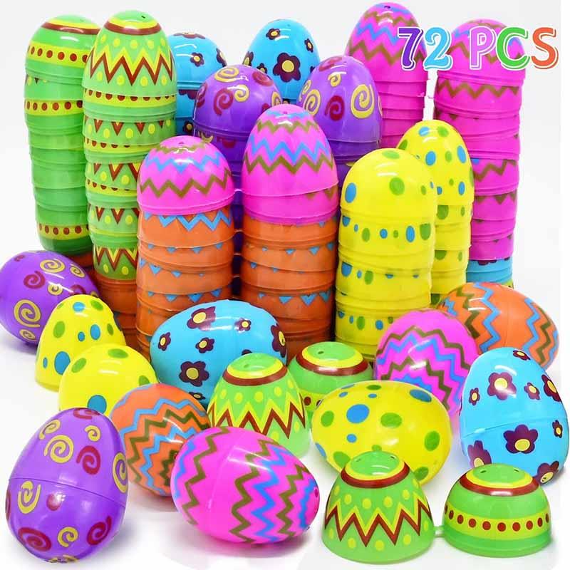 72pcs Easter eggs Fillable Easter decorations Hunting eggs