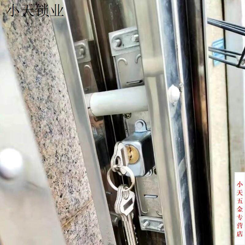 栅栏移门锁防盗窗大小推拉门锁铁拉闸门锁全铜头双舌铁门碰锁锁