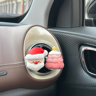 香氛汽车可爱圣诞系列扩香石高级感车载出风口装 饰车内饰品送精油