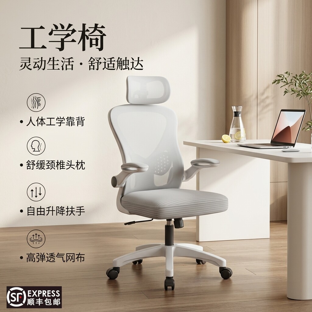 人体工学椅电脑椅休闲椅靠背椅