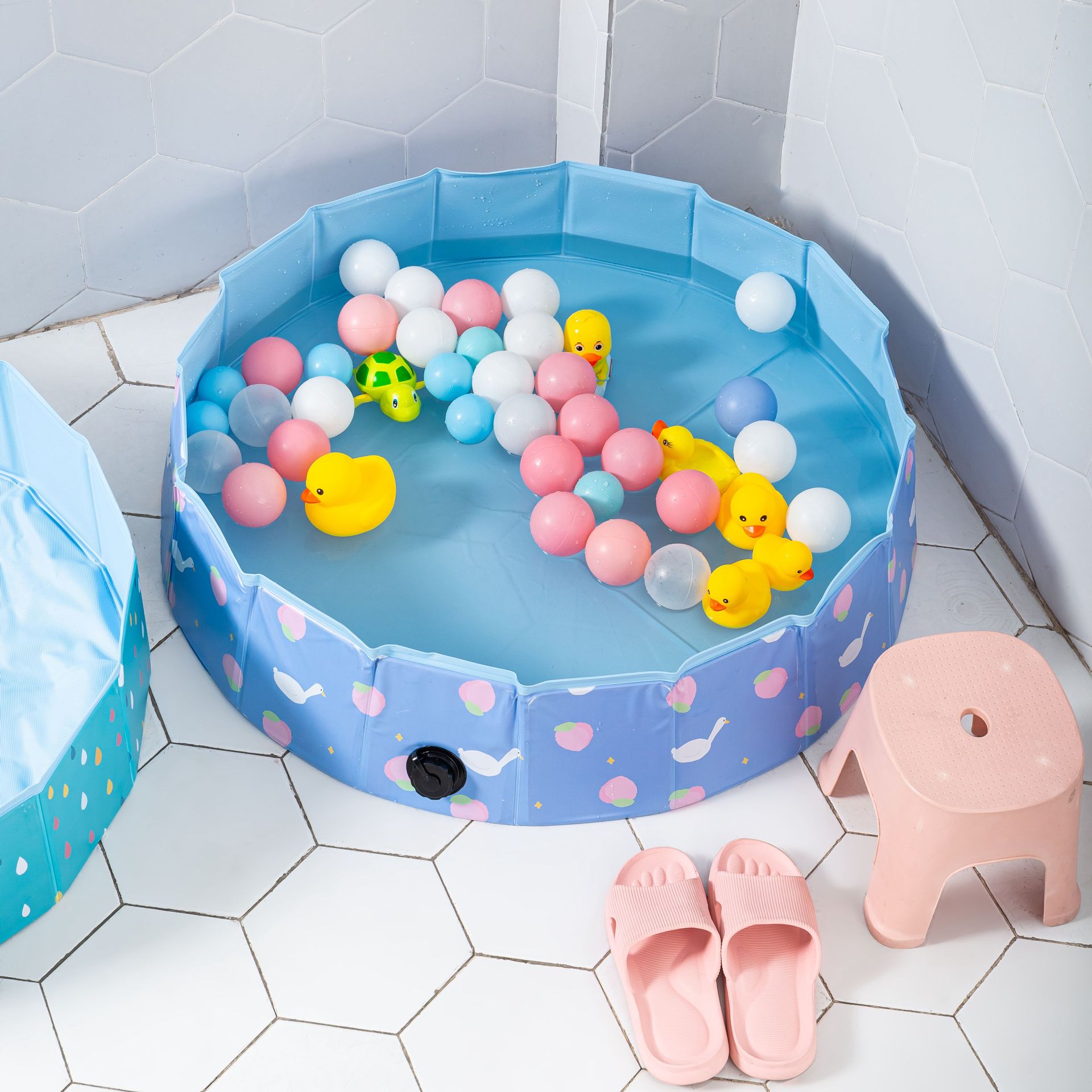 新款夏季儿童游泳池家用免充气可折叠防水布室内加厚婴儿宝宝游泳