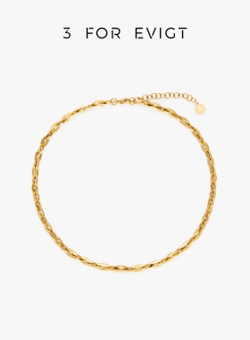 3 for evigt镀18K金潮汐系列潮汐项链趣味拼接撞色设计