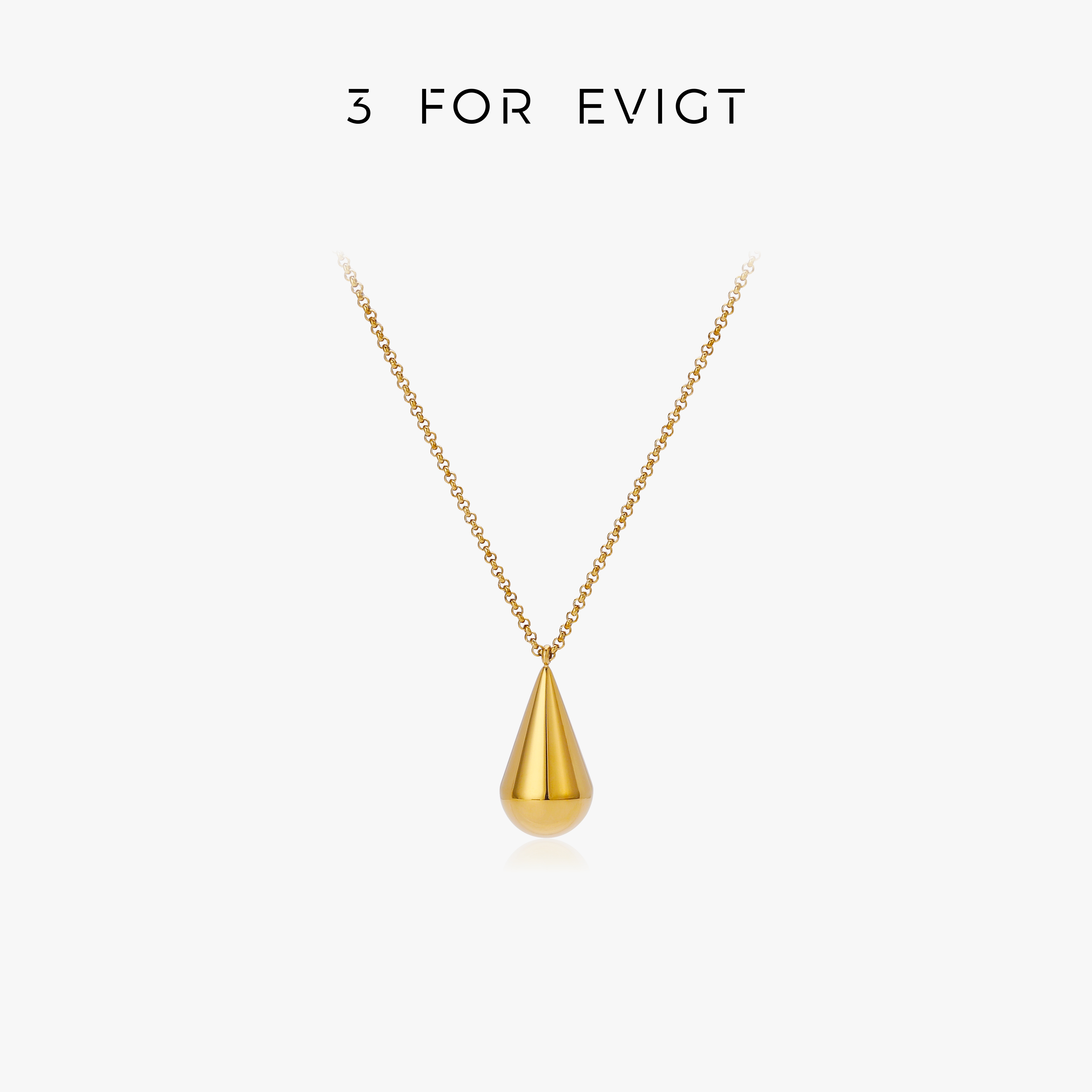 3forevigt水滴形项链