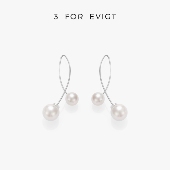 浪漫拼接珍珠新款 for evigt镀18K金白炽系列花苞耳环法式