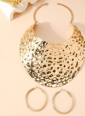 choker necklace women jewelry cos夸张合金大项圈女饰品项炼
