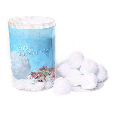 40pcs Indoor Fake Snowballs 6.5cm/2.56Inch Snow Toy Balls