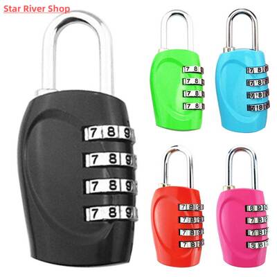 4 Dial Digit Password Lock Combination Suitcase Luggage Meta