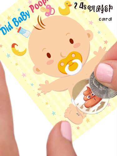 Baby Shower Party Gender Revealing Game Scratch Cards Baby