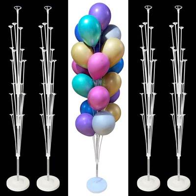 1/2Set Happy Birthday Balloons Air Balls Stand Stick Baloon