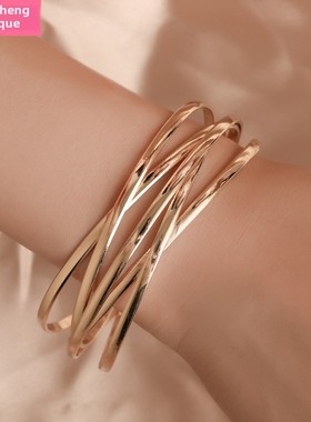 hot selling jewelry Fashion simple open metal cross bracelet