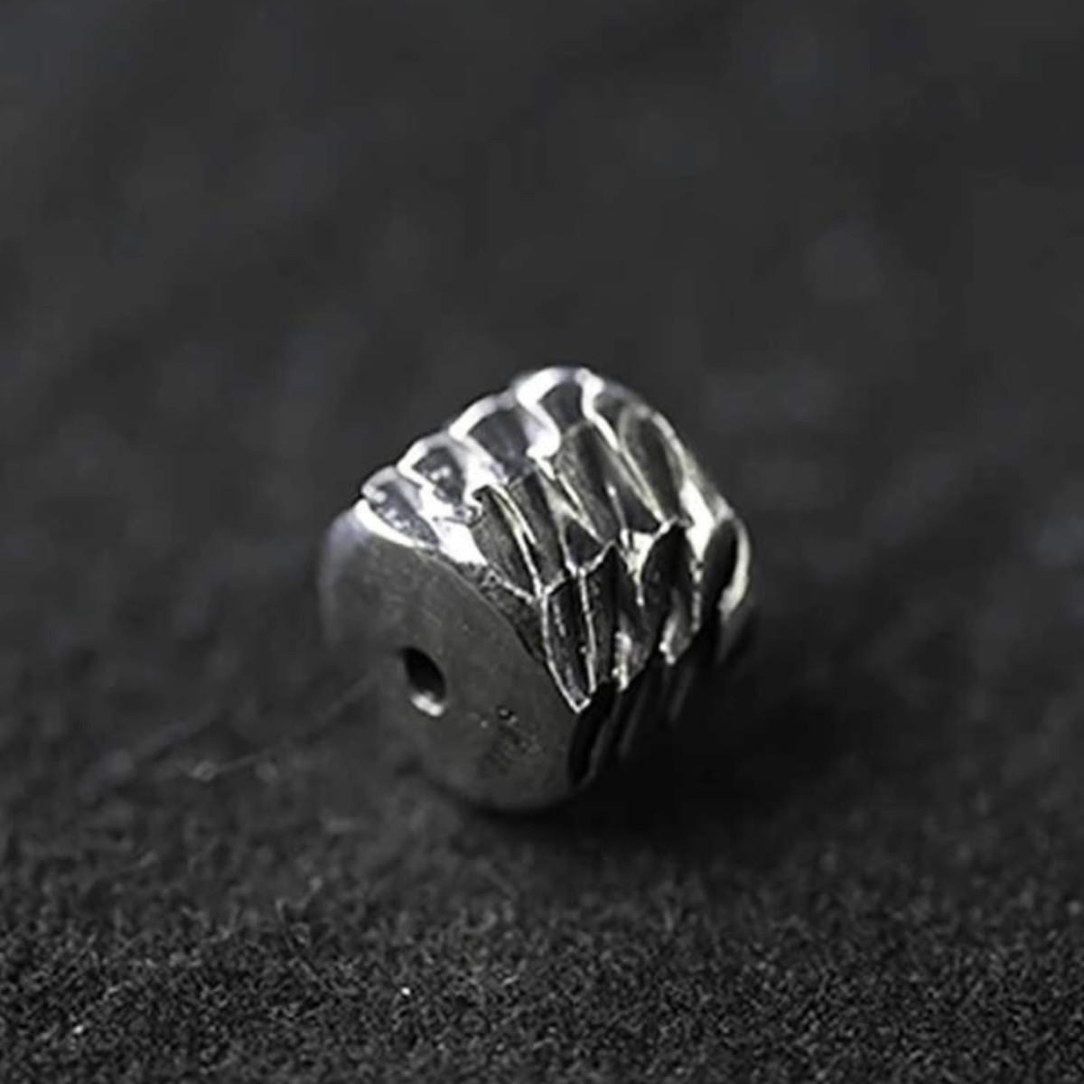 S925纯银紫金鼠老型直切顶珠配件