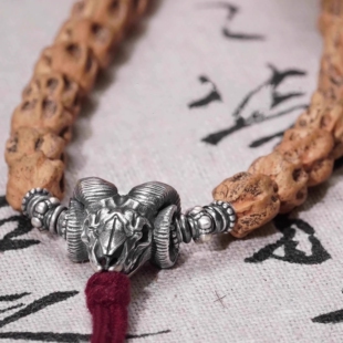 领头羊三通文玩配饰配件s925金刚百香籽文玩菩提手串手持diy