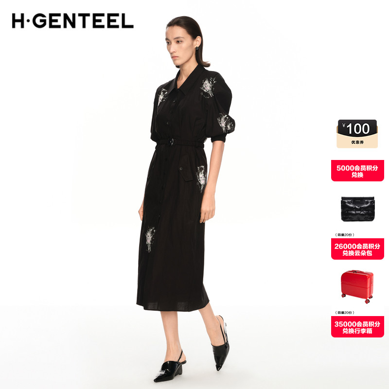 简约设计 口袋翻盖 泡泡袖型