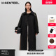 H·GENTEEL荷高2025新冬女100绵羊毛撞色中长款 复古松弛 外套